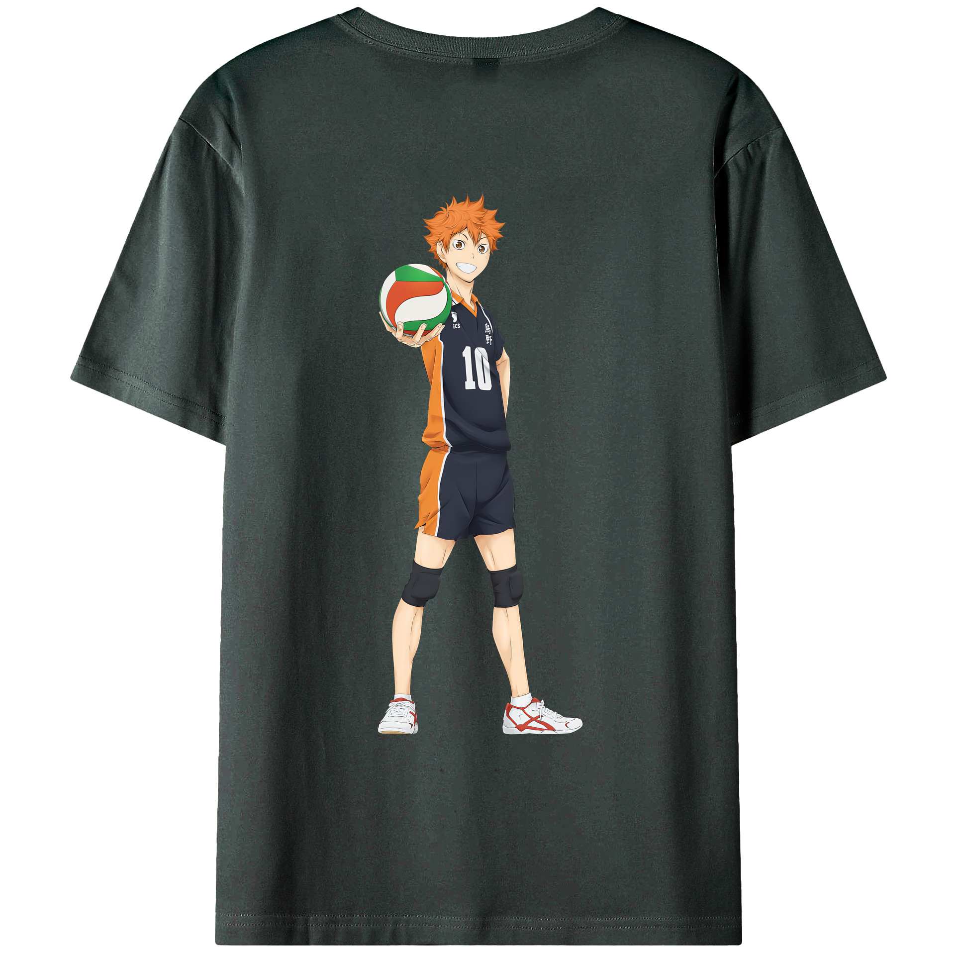 （画像用） ハイキュー!! Haikyu!! 綿100％ メンズ半袖Tシャツ（バックプリント） 通気性